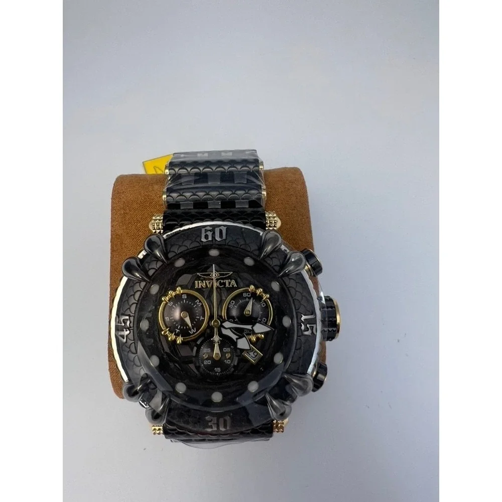 #W001 Invicta Subaqua 34704 Men's Swiss Quartz Chronograph 52mm Black Gold Watch